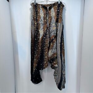 Harem Pants Women's Drop Crotch Loose Cotton Harem Trousers‎ Boho Multicolour